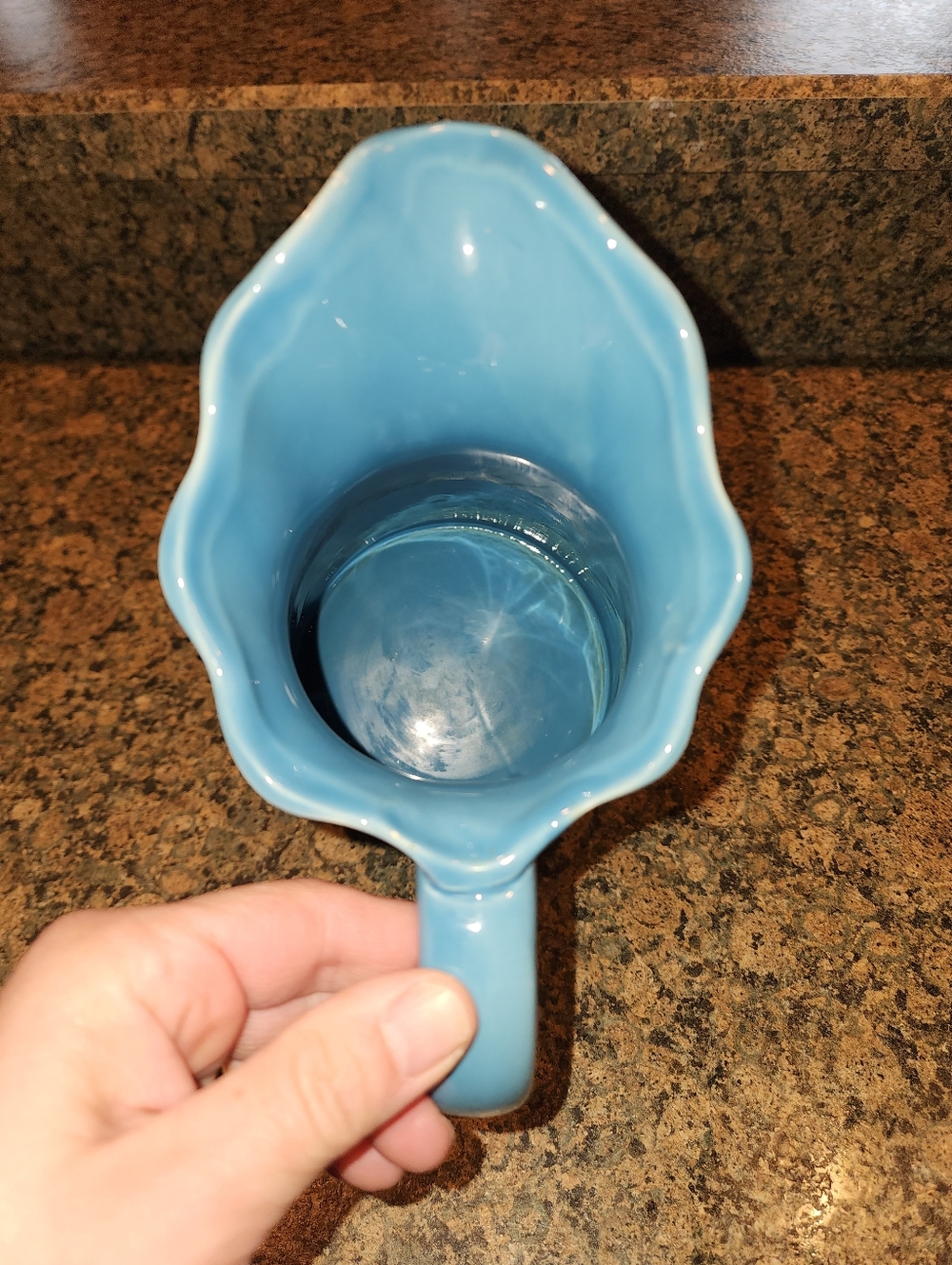 Source Unknown Blue Ceramic Pitcher - Picture 7 of 7